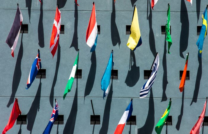 International flags representing global immigration opportunities and U.S. immigration pathways